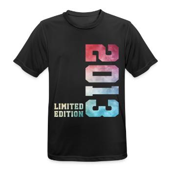 13. Geburtstag Limited Edition 2013 Jahrgang 2013 - Männer T-Shirt atmungsaktiv - Schwarz - Vorne - AI Model Male 178 light (178cm)