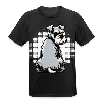 Schnauzer géant Schnauzer Propriétaire de Schnauzer - T-shirt respirant Homme - noir - Devant - AI Model Male 178 light (178cm)
