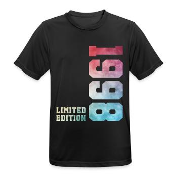 28. Geburtstag Limited Edition 1998 Jahrgang 1998 - Männer T-Shirt atmungsaktiv - Schwarz - Vorne - AI Model Male 178 light (178cm)