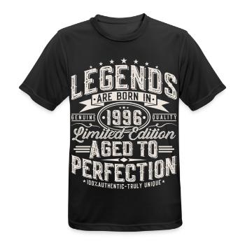 1996 Vintage Birthday Vintage Retro Gift - Men's Breathable T-Shirt - black - Front - AI Model Male 178 light (178cm)