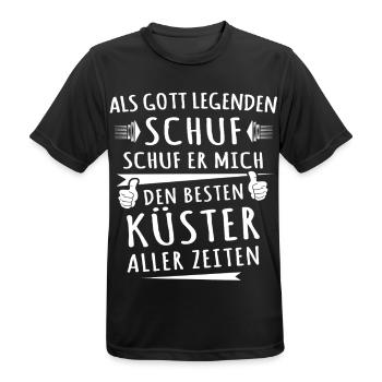 Küster - Männer T-Shirt atmungsaktiv - Schwarz - Vorne - AI Model Male 178 light (178cm)