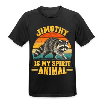 Jimothy Raccoon is My Spirit Animal - Männer T-Shirt atmungsaktiv - Schwarz - Vorne - AI Model Male 178 light (178cm)
