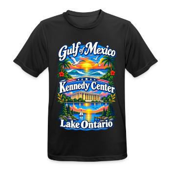 Gulf of Mexico Lake Ontario Kennedy Center - Männer T-Shirt atmungsaktiv - Schwarz - Vorne - AI Model Male 178 light (178cm)