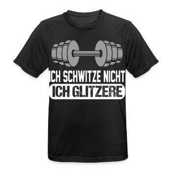 Ich schwitze nicht Bodybuilding Sprüche Sport - Männer T-Shirt atmungsaktiv - Schwarz - Vorne - AI Model Male 178 light (178cm)