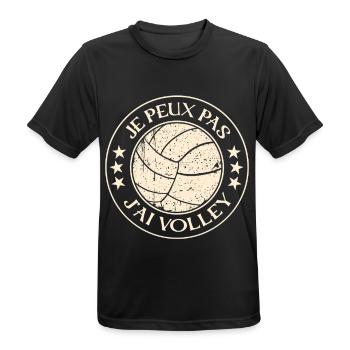 Ich Kann Nicht Ich Spiele Volleyball Volleyballer - Männer T-Shirt atmungsaktiv - Schwarz - Vorne - AI Model Male 178 light (178cm)