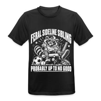 Feral Sideline Sibling  - Männer T-Shirt atmungsaktiv - Schwarz - Vorne - AI Model Male 178 light (178cm)