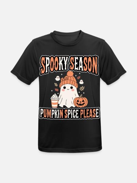 Spooky Season – Pumpkin Spice - Männer T-Shirt atmungsaktiv - Schwarz