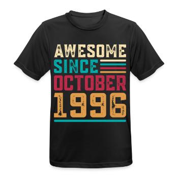 Großartig seit Oktober 1996, 30-jährigem Jubiläum - Männer T-Shirt atmungsaktiv - Schwarz - Vorne - AI Model Male 178 light (178cm)