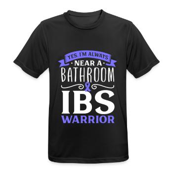Reizdarm Realität - Immer Klo in Sicht - Männer T-Shirt atmungsaktiv - Schwarz - Vorne - AI Model Male 178 light (178cm)
