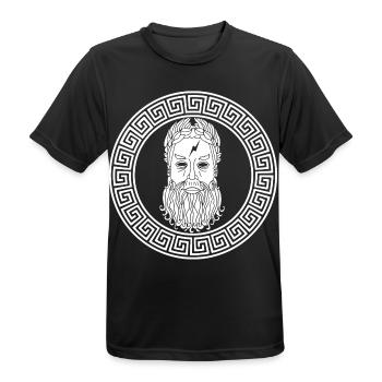 Gott der Mythologie (Weiß) - Männer T-Shirt atmungsaktiv - Schwarz - Vorne - AI Model Male 178 light (178cm)