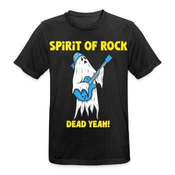 Spirit of Rock Ghost Gitarrist - Männer T-Shirt atmungsaktiv - Schwarz - Vorne - AI Model Male 178 light (178cm)