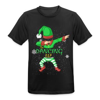 Die Dancing Elf Weihnachts-Matching-Familiengruppe - Männer T-Shirt atmungsaktiv - Schwarz - Vorne - AI Model Male 178 light (178cm)