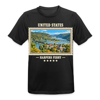 Vereinigte Staaten Harpers Ferry Vintage Marke - Männer T-Shirt atmungsaktiv - Schwarz - Vorne - AI Model Male 178 light (178cm)