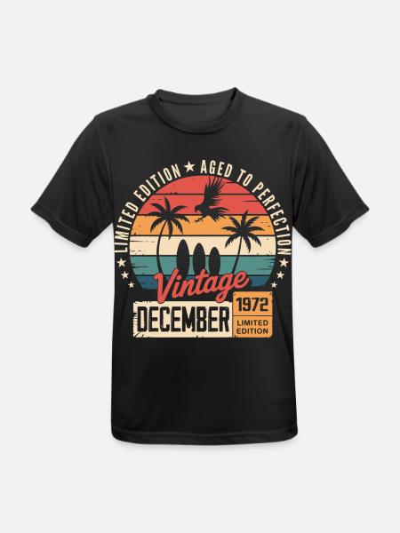 Limitierte Auflage Dezember 1972 - Männer T-Shirt atmungsaktiv - Schwarz