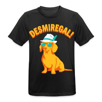 Desmiregal Spruch - Lustiger Dackel Hund Humor - Männer T-Shirt atmungsaktiv - Schwarz - Vorne - AI Model Male 178 light (178cm)