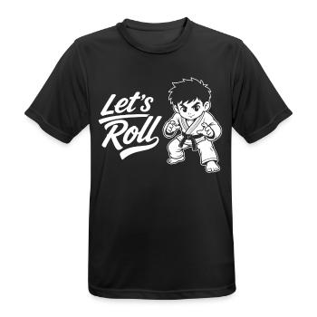 Los geht's – Jiu Jitsu BJJ Kids - Männer T-Shirt atmungsaktiv - Schwarz - Vorne - AI Model Male 178 light (178cm)
