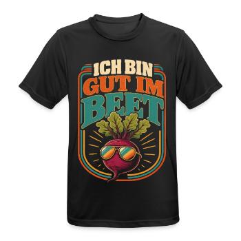 Ich bin gut im Beet Gärtner - Männer T-Shirt atmungsaktiv - Schwarz - Vorne - AI Model Male 178 light (178cm)