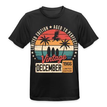 Limitierte Ausgabe Dezember 1966 - Männer T-Shirt atmungsaktiv - Schwarz - Vorne - AI Model Male 178 light (178cm)