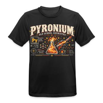 Old School Chemistry  - Männer T-Shirt atmungsaktiv - Schwarz - Vorne - AI Model Male 178 light (178cm)