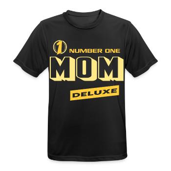 Mom Mama Number One Deluxe Bester Familie Mama - Männer T-Shirt atmungsaktiv - Schwarz - Vorne - AI Model Male 178 light (178cm)