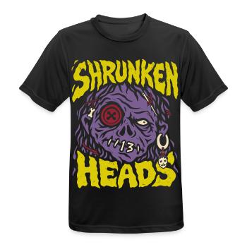 Shrunken Heads 13 – Halloween Horror Art - Männer T-Shirt atmungsaktiv - Schwarz - Vorne - AI Model Male 178 light (178cm)