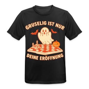 Freche Schach Eröffnung Halloween - Männer T-Shirt atmungsaktiv - Schwarz - Vorne - AI Model Male 178 light (178cm)