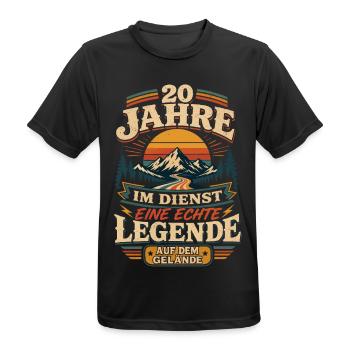 Dienstjubiläum 20 Jahre Jubiläum - Männer T-Shirt atmungsaktiv - Schwarz - Vorne - AI Model Male 178 light (178cm)