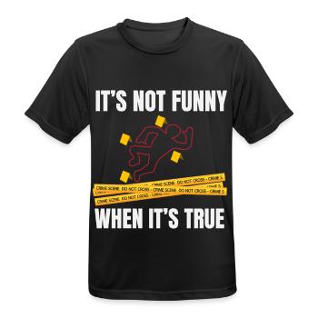 Dokumentation über wahre Verbrechen - Männer T-Shirt atmungsaktiv - Schwarz - Vorne - AI Model Male 178 light (178cm)