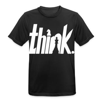 Schach - Männer T-Shirt atmungsaktiv - Schwarz - Vorne - AI Model Male 178 light (178cm)