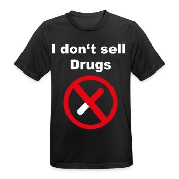Don't sell drugs  - Männer T-Shirt atmungsaktiv - Schwarz - Vorne - AI Model Male 178 light (178cm)