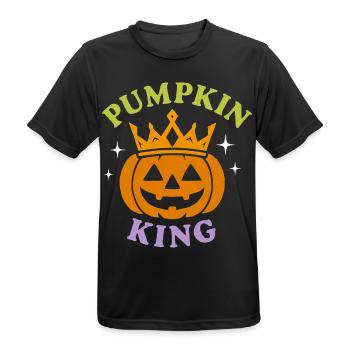 Pumpkin King Kürbis Halloween König Krone Männer - Männer T-Shirt atmungsaktiv - Schwarz - Vorne - AI Model Male 178 light (178cm)