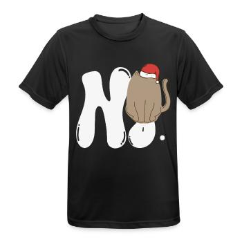 no face cat ugly sweater - Männer T-Shirt atmungsaktiv - Schwarz - Vorne - AI Model Male 178 light (178cm)