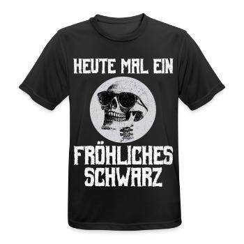 Gothic Metal Heute Mal Ein Fröhliches Schwarz - Männer T-Shirt atmungsaktiv - Schwarz - Vorne - AI Model Male 178 light (178cm)