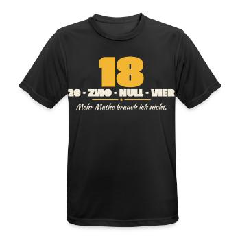 Skat Reizen 18 20 Zwo Null Vier Skatspieler Spruch - Männer T-Shirt atmungsaktiv - Schwarz - Vorne - AI Model Male 178 light (178cm)