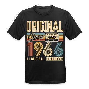 60. Geburtstag, 60 Jahre - Männer T-Shirt atmungsaktiv - Schwarz - Vorne - AI Model Male 178 light (178cm)