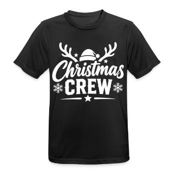 Christmas Crew Rentier - Männer T-Shirt atmungsaktiv - Schwarz - Vorne - AI Model Male 178 light (178cm)