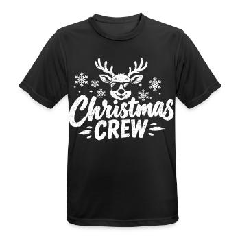 Christmas Crew Cooles Rentier - Männer T-Shirt atmungsaktiv - Schwarz - Vorne - AI Model Male 178 light (178cm)