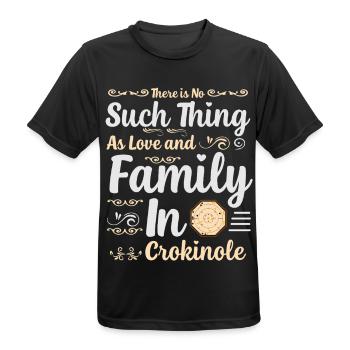 Keine Liebe & Familie beim Crokinole Spieler - Männer T-Shirt atmungsaktiv - Schwarz - Vorne - AI Model Male 178 light (178cm)