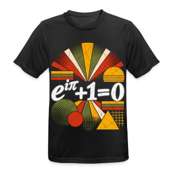 Euler-Identität – Mathematik-Wissenschaftsgleichung - Männer T-Shirt atmungsaktiv - Schwarz - Vorne - AI Model Male 178 light (178cm)
