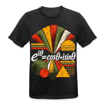 Eulers Formel – Mathematische Wissenschaftsgleichung - Männer T-Shirt atmungsaktiv - Schwarz - Vorne - AI Model Male 178 light (178cm)