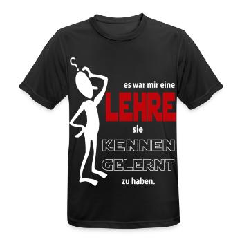 Kennen gelernt Mir eine Lehre Sprüche Floskel - Männer T-Shirt atmungsaktiv - Schwarz - Vorne - AI Model Male 178 light (178cm)