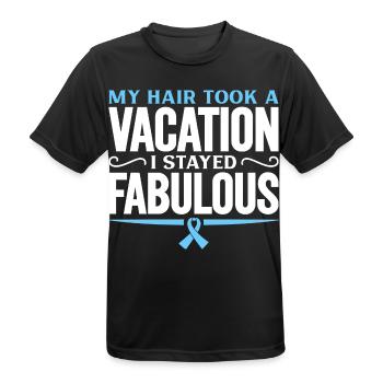 Glatze mit Stil - Urlaub für die Haare - Männer T-Shirt atmungsaktiv - Schwarz - Vorne - AI Model Male 178 light (178cm)