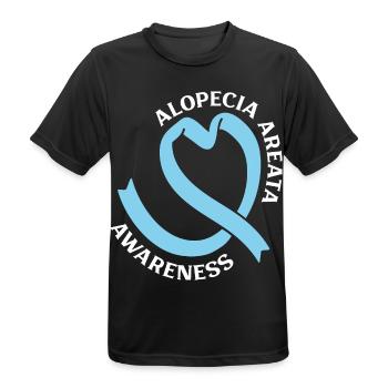 Alopecia Areata - Bewusstsein & Herz - Männer T-Shirt atmungsaktiv - Schwarz - Vorne - AI Model Male 178 light (178cm)