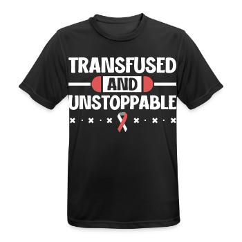Aplastische Anämie Power - Transfundiert & Stark - Männer T-Shirt atmungsaktiv - Schwarz - Vorne - AI Model Male 178 light (178cm)