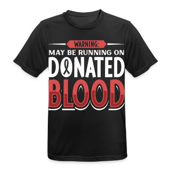 Spenderblut Spruch - Aplastische Anämie - Männer T-Shirt atmungsaktiv - Schwarz - Vorne - AI Model Male 178 light (178cm)