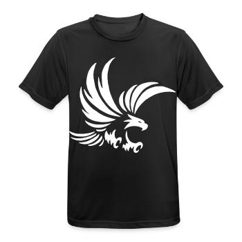Weißer Totemadler - Männer T-Shirt atmungsaktiv - Schwarz - Vorne - AI Model Male 178 light (178cm)