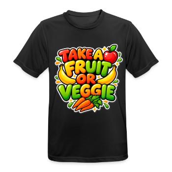 Take A Fruit Or Veggie Colorful Healthy Eating  - Männer T-Shirt atmungsaktiv - Schwarz - Vorne - AI Model Male 178 light (178cm)