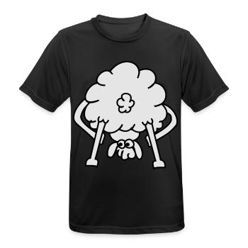 schaf von hinten - T-shirt respirant Homme - noir - Devant - AI Model Male 178 light (178cm)