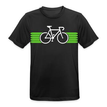 Fahrrad fahren Bike Fahrradfahrer Fahrradfahrerin - Männer T-Shirt atmungsaktiv - Schwarz - Vorne - AI Model Male 178 light (178cm)