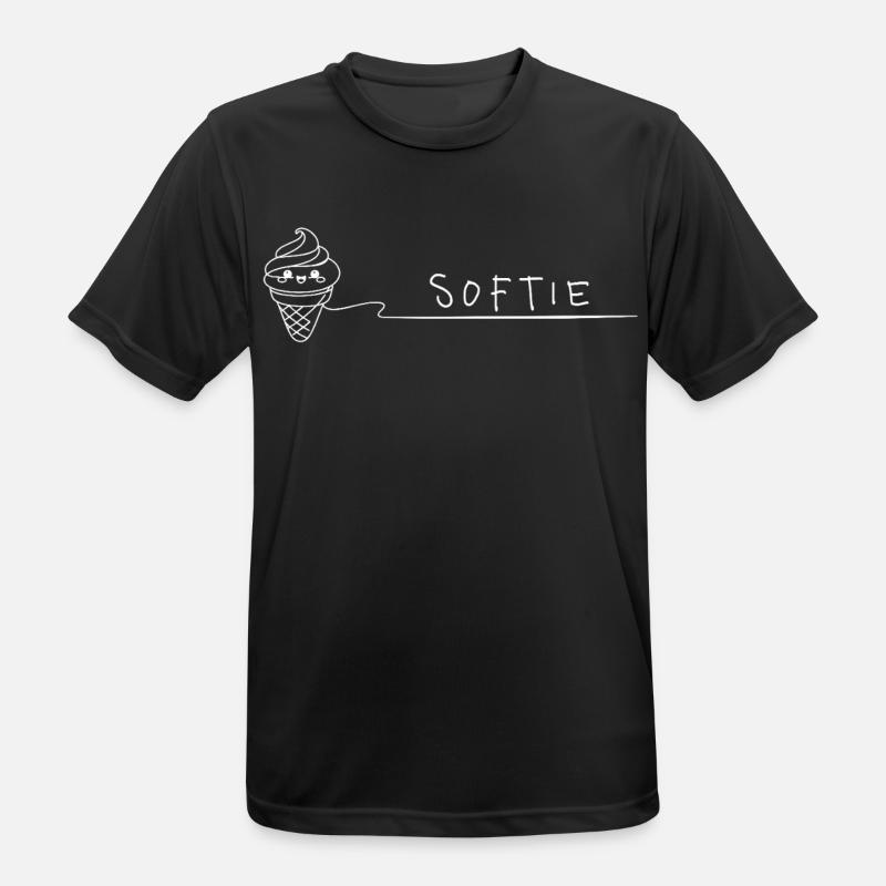 Softie. Softeis Liebe Minimal Oneline - Men's Breathable T-Shirt - black